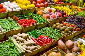 Feira de produtos locais na cidade